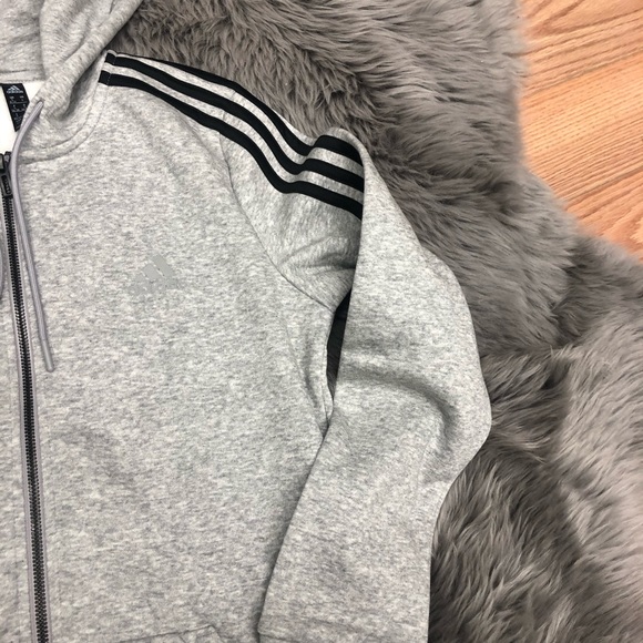 Adidas | Kids Full Zip Grey Hoodie | Size S - Picture 2 of 3